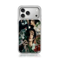Hyunjin Stray Kids floral collage iPhone 17 Pro Max Electroplated Silver Case1