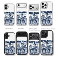 Hyunjin Stray Kids football collage Chris Brown Phone Case Black Electroplated Silver For Iphone 11 To 17