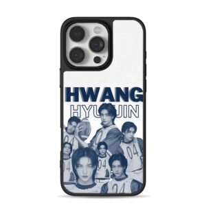 Hyunjin Stray Kids football collage iPhone 16 Pro Max Black Case
