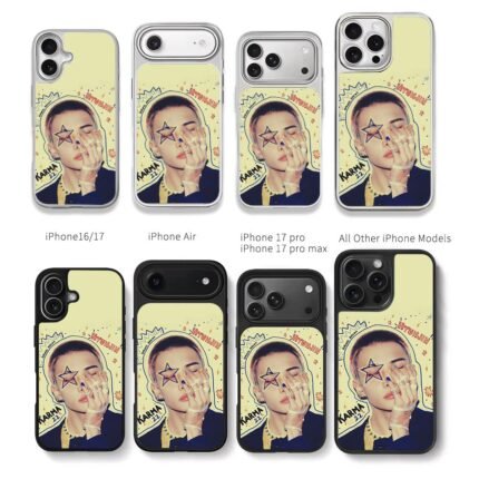 Hyunjin stray kids karma star art Chris Brown Phone Case Black Electroplated Silver For Iphone 11 To 17