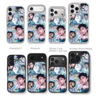 Hyunjin stray kids y2k pic collage Chris Brown Phone Case Black Electroplated Silver For Iphone 11 To 17