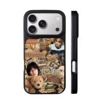 Hyunjin vintage teddy bear collage iPhone 17 Pro Max Black Case