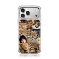 Hyunjin vintage teddy bear collage iPhone 17 Pro Max Electroplated Silver Case1