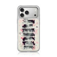 I love SKZ eye collage pink decor iPhone 17 Pro Max Electroplated Silver Case1