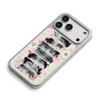 I love SKZ eye collage pink decor iPhone 17 Pro Max Electroplated Silver Case2