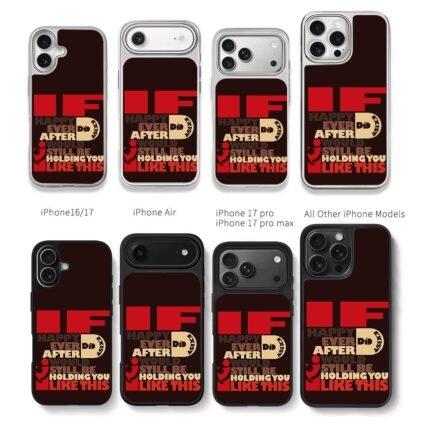 IF Ed Sheeran Perfect lyric couple art Chris Brown Phone Case Black Electroplated Silver For Iphone 11 To 17