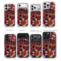 Iggy Azalea UK retro Fancy collage Chris Brown Phone Case Black Electroplated Silver For Iphone 11 To 17