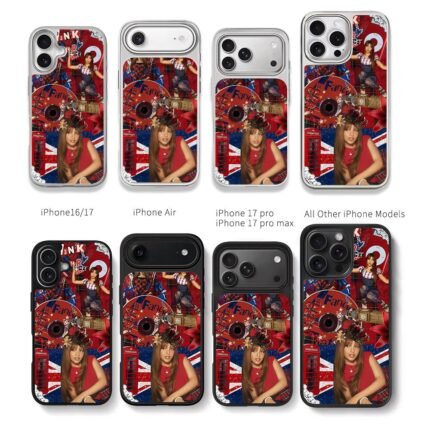 Iggy Azalea UK retro Fancy collage Chris Brown Phone Case Black Electroplated Silver For Iphone 11 To 17