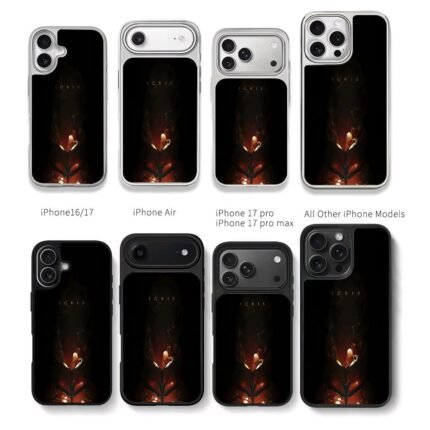 IGRIS glowing dark armored warrior Chris Brown Phone Case Black Electroplated Silver For Iphone 11 To 17