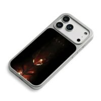 IGRIS glowing dark armored warrior iPhone 17 Pro Max Electroplated Silver Case2