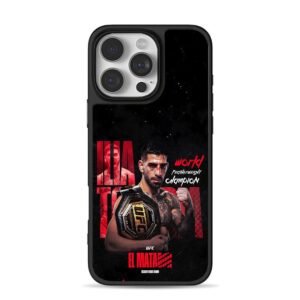 Ilia Topuria UFC Champ El Matador iPhone 16 Pro Max Black Case