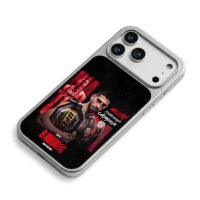 Ilia Topuria UFC Champ El Matador iPhone 17 Pro Max Electroplated Silver Case2