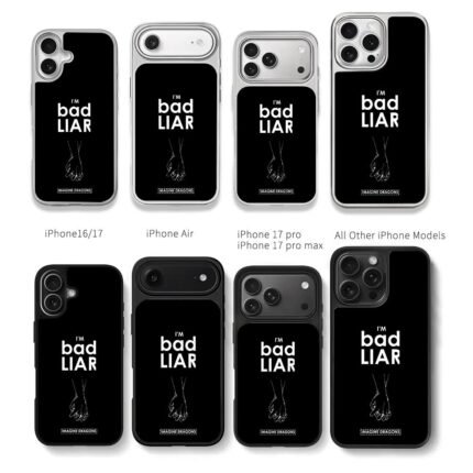 Imagine Dragons Bad Liar hands Chris Brown Phone Case Black Electroplated Silver For Iphone 11 To 17