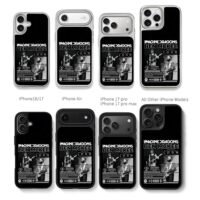 Imagine Dragons Ben McKee LOOM Tour Chris Brown Phone Case Black Electroplated Silver For Iphone 11 To 17