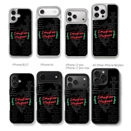 Imagine Dragons dragon song titles Chris Brown Phone Case Black Electroplated Silver For Iphone 11 To 17