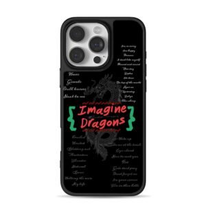 Imagine Dragons dragon song titles iPhone 16 Pro Max Black Case