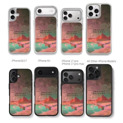 Imagine Dragons I desert starry sky Chris Brown Phone Case Black Electroplated Silver For Iphone 11 To 17