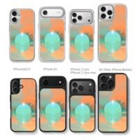 Imagine Dragons Loom beach orb art Chris Brown Phone Case Black Electroplated Silver For Iphone 11 To 17