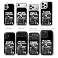 Imagine Dragons Loom World Tour art Chris Brown Phone Case Black Electroplated Silver For Iphone 11 To 17