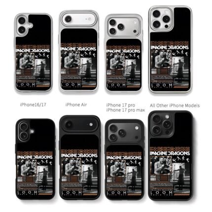 Imagine Dragons Loom World Tour art Chris Brown Phone Case Black Electroplated Silver For Iphone 11 To 17