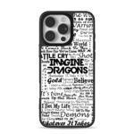 Imagine Dragons lyrics word collage iPhone 16 Pro Max Black Case