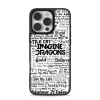 Imagine Dragons lyrics word collage iPhone 16 Pro Max Black Case