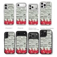 Imagine Dragons members and songs Chris Brown Phone Case Black Electroplated Silver For Iphone 11 To 17