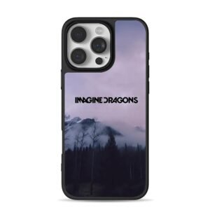 Imagine Dragons purple misty mountain iPhone 16 Pro Max Black Case