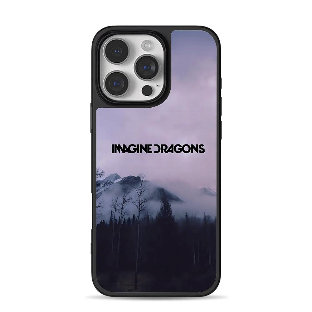 Imagine Dragons purple misty mountain iPhone 16 Pro Max Black Case Imagine Dragons purple misty mountain iPhone 16 Pro Max Black Case