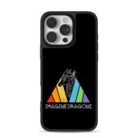 Imagine Dragons rainbow dragon logo iPhone 16 Pro Max Black Case
