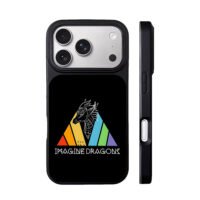 Imagine Dragons rainbow dragon logo iPhone 17 Pro Max Black Case