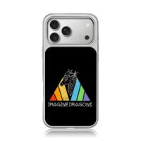 Imagine Dragons rainbow dragon logo iPhone 17 Pro Max Electroplated Silver Case1
