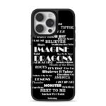 Imagine Dragons song titles art iPhone 16 Pro Max Black Case
