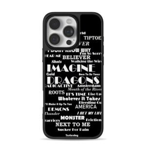Imagine Dragons song titles art iPhone 16 Pro Max Black Case