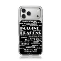 Imagine Dragons song titles art iPhone 17 Pro Max Electroplated Silver Case1