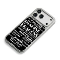 Imagine Dragons song titles art iPhone 17 Pro Max Electroplated Silver Case2