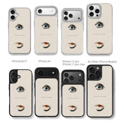 Imagine Dragons vintage eye art Chris Brown Phone Case Black Electroplated Silver For Iphone 11 To 17