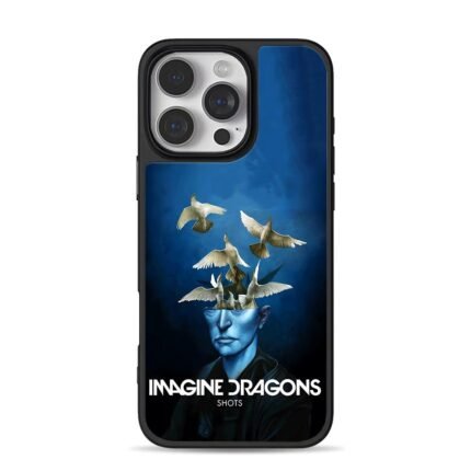 ImagineDragonsShotsBlueManDovesArt iPhone 16 Pro Max Black Case