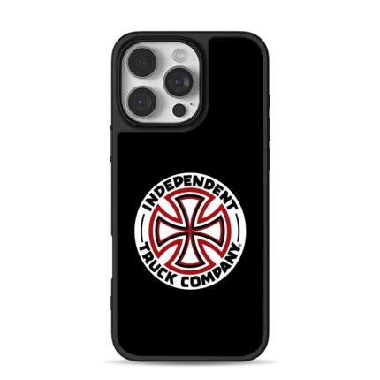Independent Truck Co red cross logo iPhone 16 Pro Max Black Case