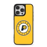 Indiana Pacers NBA team logo yellow iPhone 16 Pro Max Black Case