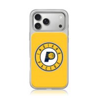 Indiana Pacers NBA team logo yellow iPhone 17 Pro Max Electroplated Silver Case1
