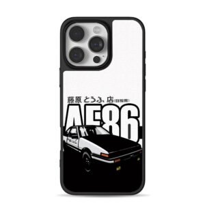 Initial D AE86 Fujiwara Tofu Shop iPhone 16 Pro Max Black Case