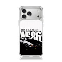Initial D AE86 Fujiwara Tofu Shop iPhone 17 Pro Max Electroplated Silver Case1