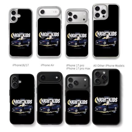 Initial D Nightkids drift car boy Chris Brown Phone Case Black Electroplated Silver For Iphone 11 To 17