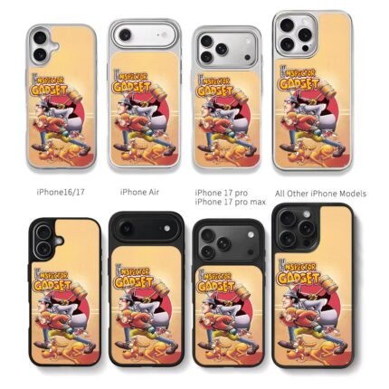 Inspector Gadget Penny Brain run Chris Brown Phone Case Black Electroplated Silver For Iphone 11 To 17