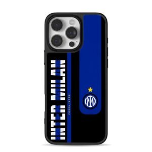 Inter Milan FC Forza Inter logo iPhone 16 Pro Max Black Case
