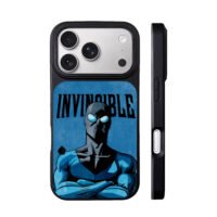 Invincible blue comic superhero art iPhone 17 Pro Max Black Case