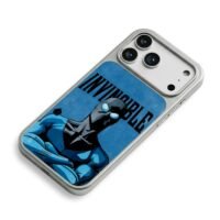 Invincible blue comic superhero art iPhone 17 Pro Max Electroplated Silver Case2