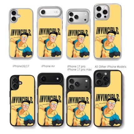 Invincible cartoon hero yellow art Chris Brown Phone Case Black Electroplated Silver For Iphone 11 To 17