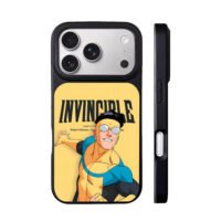 Invincible cartoon hero yellow art iPhone 17 Pro Max Black Case